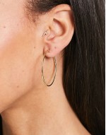 18k plated large hoops in gold - GOLD