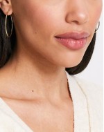 18k plated large hoops in gold - GOLD