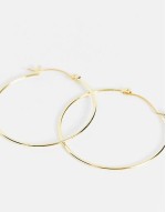 18k plated large hoops in gold - GOLD