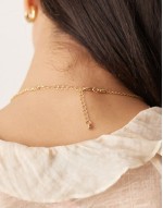 boho cross pendant necklace in gold