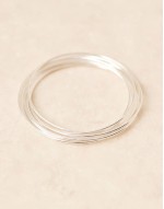 fine multi interlocking bangles in sterling silver plated