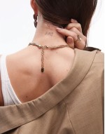 twisted chain necklace in gold