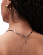 Noelle dainty necklace in silver tone