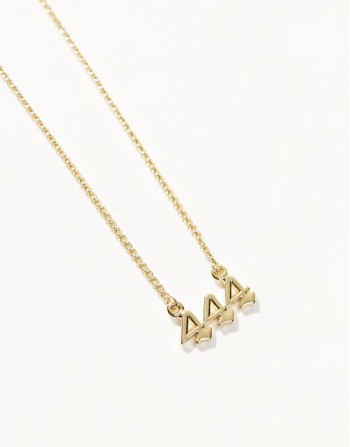 444' angel number necklace in gold
