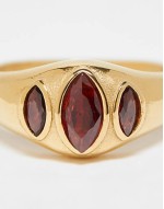 gold plated ruby stone ring