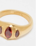 gold plated ruby stone ring