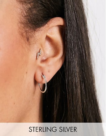 exclusive small hoops in plated sterling silver