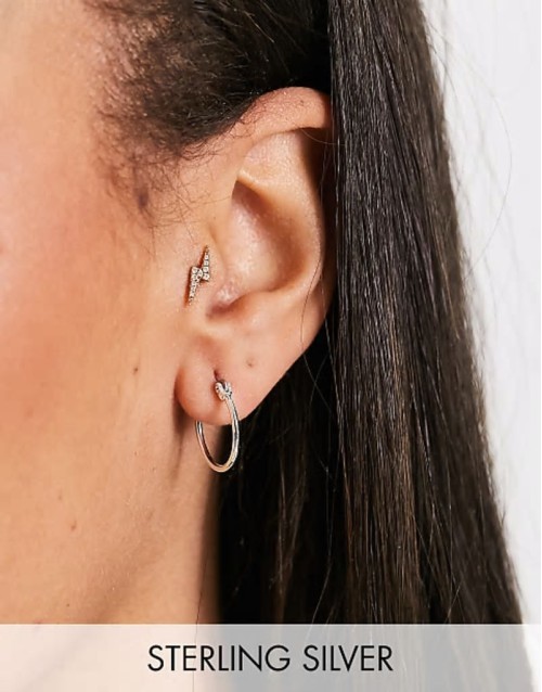 exclusive small hoops in plated sterling silver