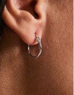 exclusive small hoops in plated sterling silver