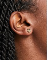 18k plated flower studs in gold