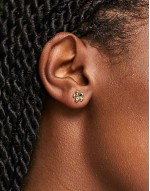 18k plated flower studs in gold
