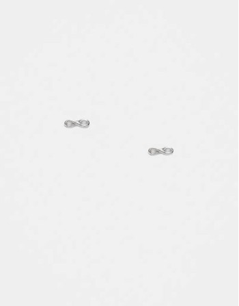 infinity stud earrings in sterling silver