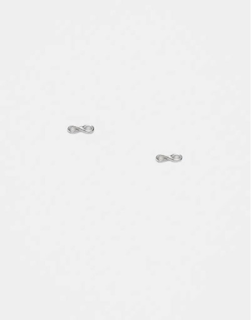 infinity stud earrings in sterling silver