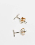 infinity stud earrings in sterling silver