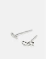infinity stud earrings in sterling silver
