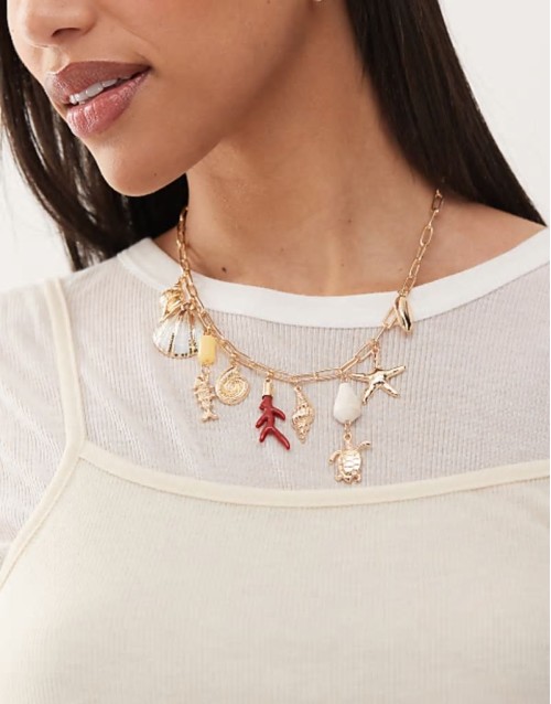 ultimate summer charm necklace in gold