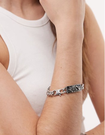 Ed Hary death before dishonor dagger chunky bar bracelet