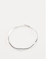 sterling silver wavy bangle bracelet