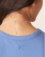fine chain 3-row necklace in sterling silver plated
