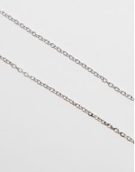 unisex chain with faux blue stone pendant in silver