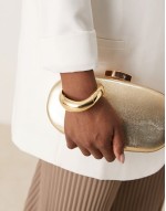 cuff bracelet with twist design in gold