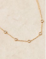 Lost Souls stainless steel 18ct gold plated crystal charm bracelet